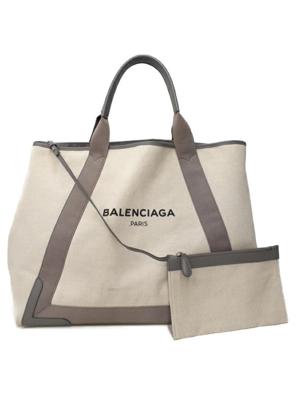 Balenciaga Navy Blue Cabas Tote Bag